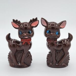 Vintage Deer Salt & Pepper Shakers #3018